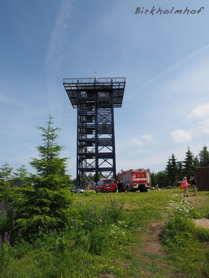 Aussichtsturm am Großen Rabenberg (CR) ein beliebtes Ausflugsziel im Oberpfälzer Wald