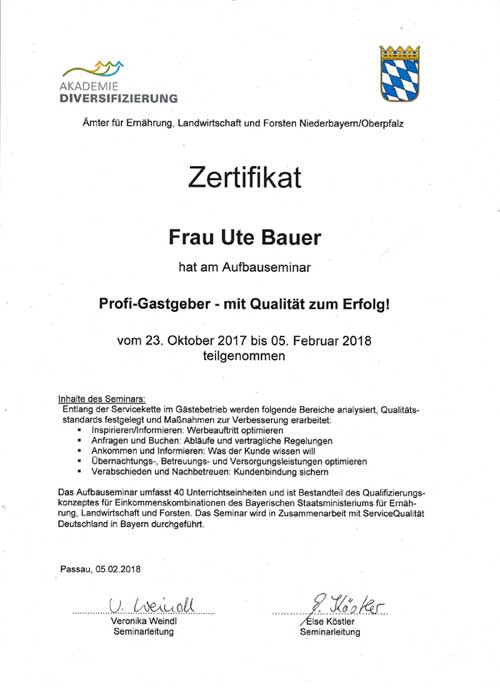 Profi-Gastgeber - mit Qualität zum Erfolg!