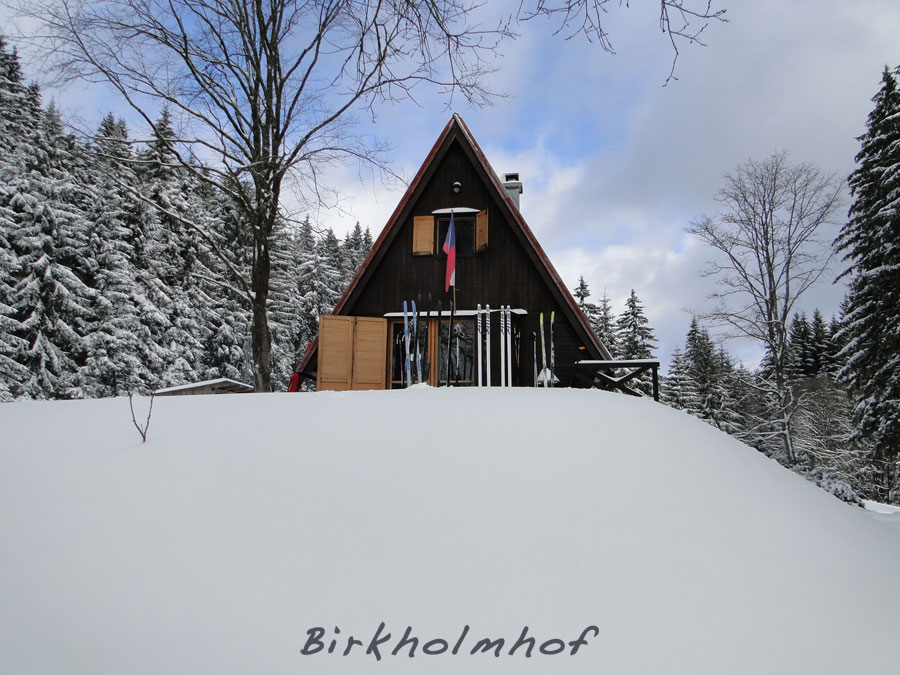 Winterurlaub, Goldbachhütte im böhmischen Zlatý potok