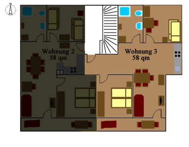 plan for flat 3 with balkony