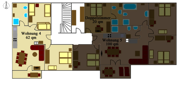 plan for flat 4 with balkony